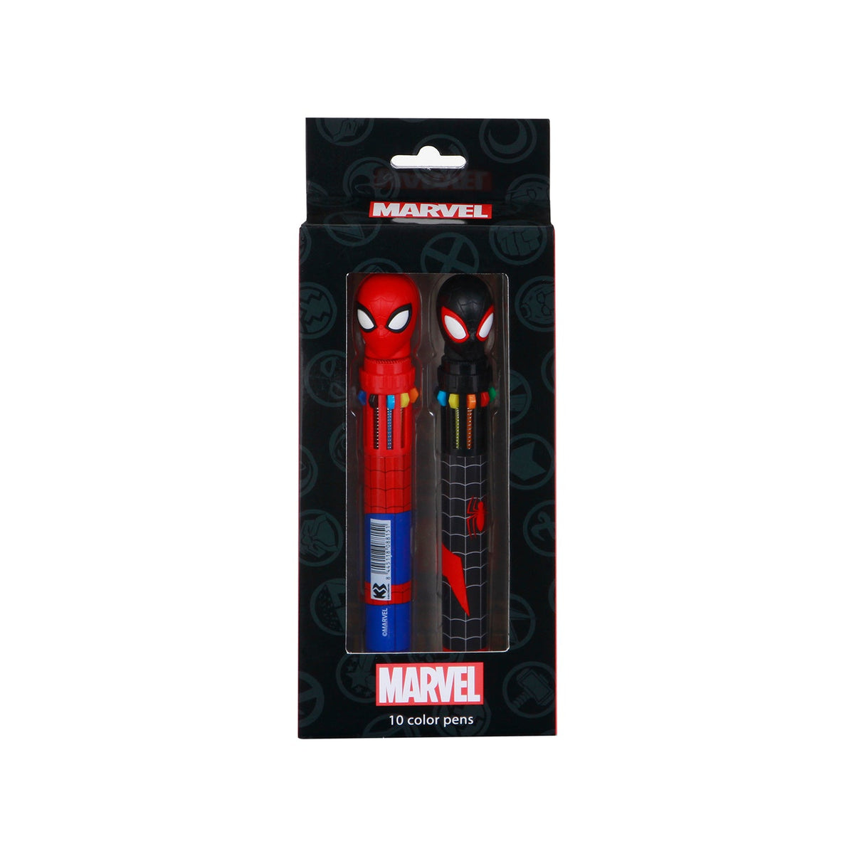 Pack de 2 Stylos 10 Couleurs Marvel Spider-Man « Peter »