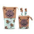 Cute Mäppchen + 10-Farben-Stift + Gelstift Oh My Pop! „Capybara“