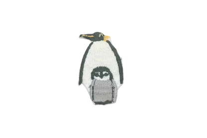 Patch pingouin avec son bébé thermocollant