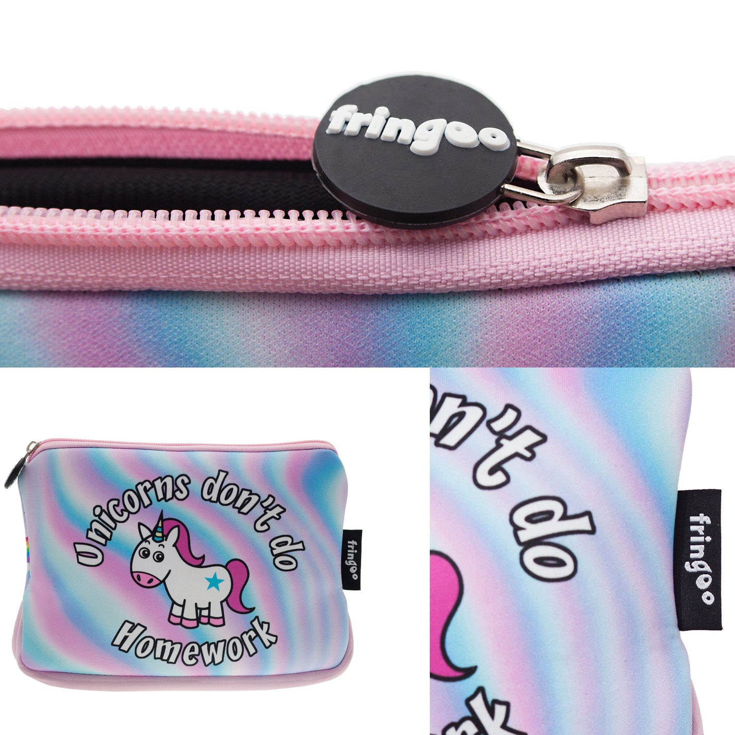 Grande trousse scolaire imprimée – licorne Homework