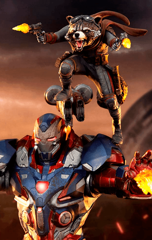 Statue Iron Patriot & Rocket - Avengers: Endgame - Art Scale 1/10