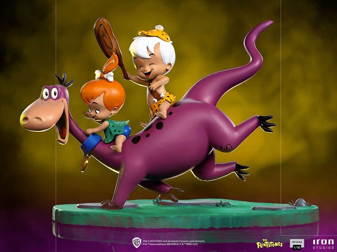 Statue Dino, Pebbles and Bamm-Bamm - The Flintstones - Art Scale 1/10