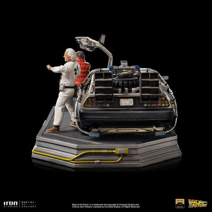 Statue Delorean Full Set Deluxe - Back to the Future - Art Scale 1/10