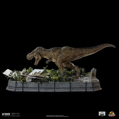 Statue T-Rex Attack Donald Gennaro - Jurassic Park - Demi Scale 1/20