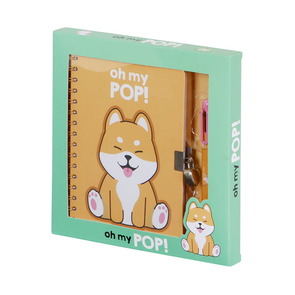 Coffret Journal + Stylo 6 Couleurs Oh My Pop! « Shiba »