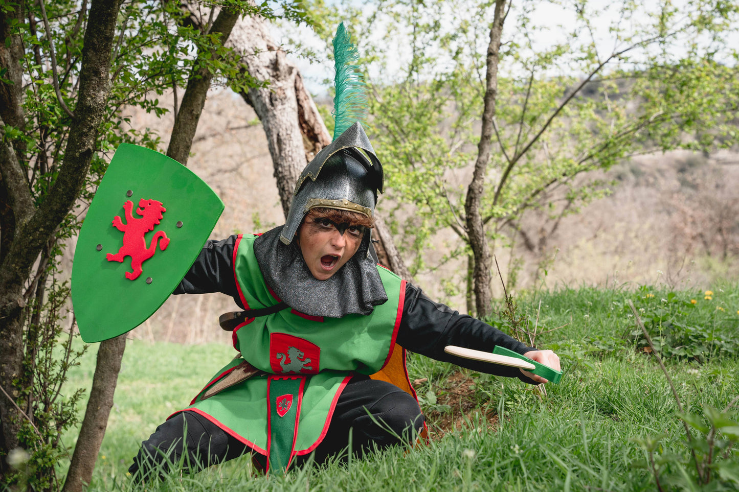 Kamelot Green Shield With Lion S