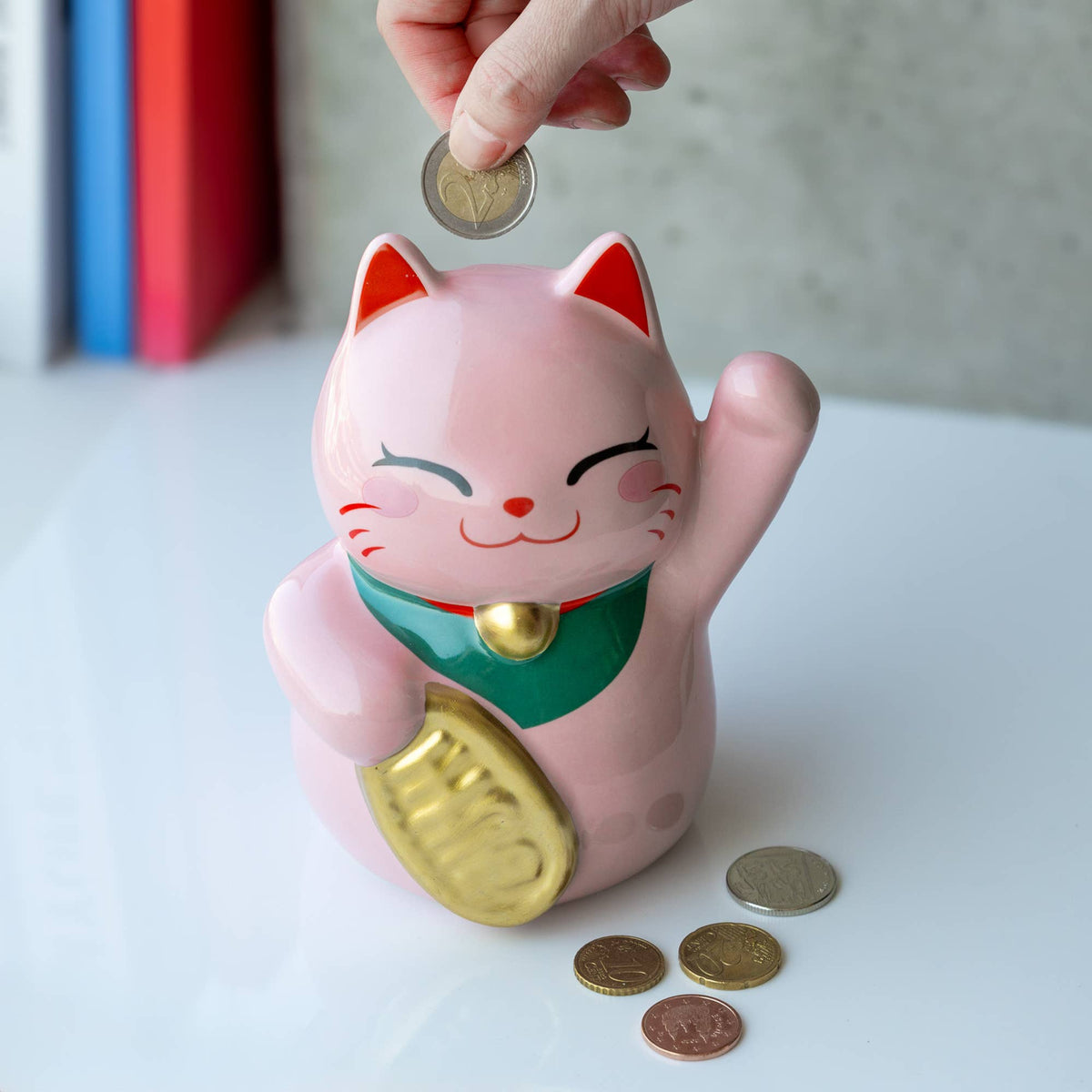 Tirelire Chat Chanceux Rose