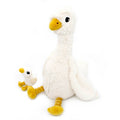 Les Ptipotos - oie en peluche maman & bébé 36 cm blanche