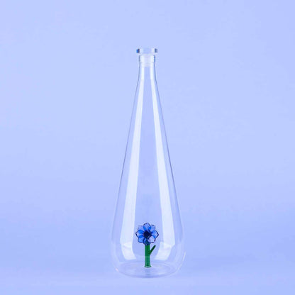 Bottle, Botanical Lily, 1.0 L, white, glass