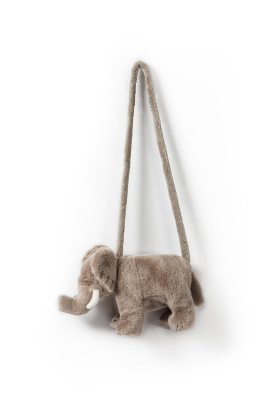 Children's plush elephant shoulder bag