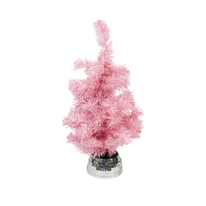 Kunstkerstboom - LED-verlichting - Werkt op batterijen - Roze - 50 cm