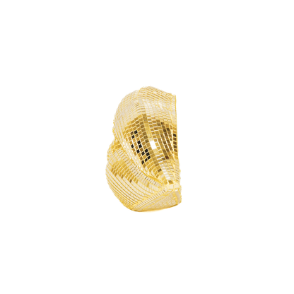 Ornement - Disco - Lèvres - Verre - Or - 29x10x13,5cm