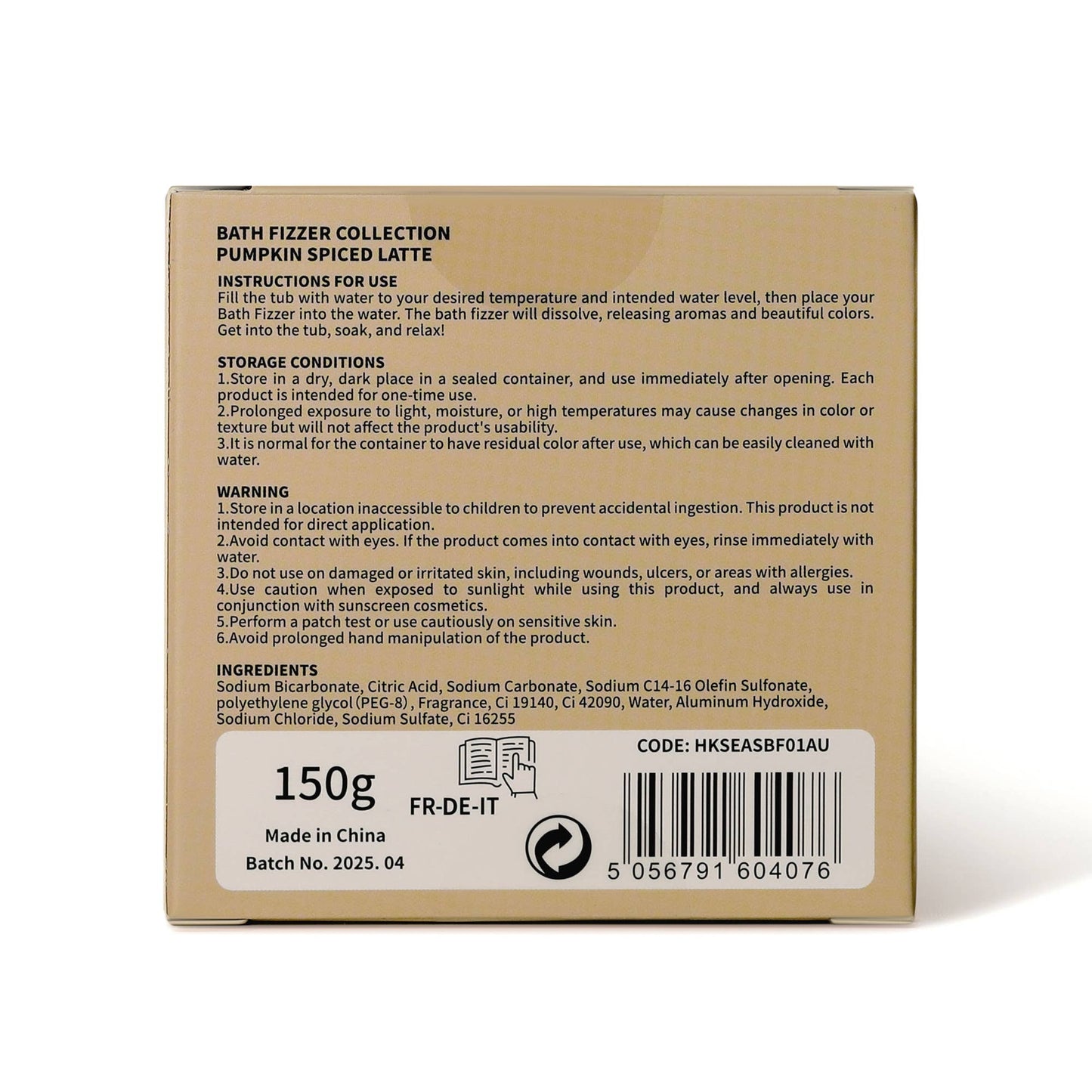 Pompoen-kruidenlatte-geur voor een herfstbubbelbad.