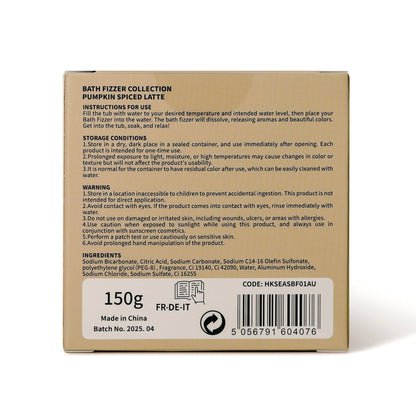 Pompoen-kruidenlatte-geur voor een herfstbubbelbad.