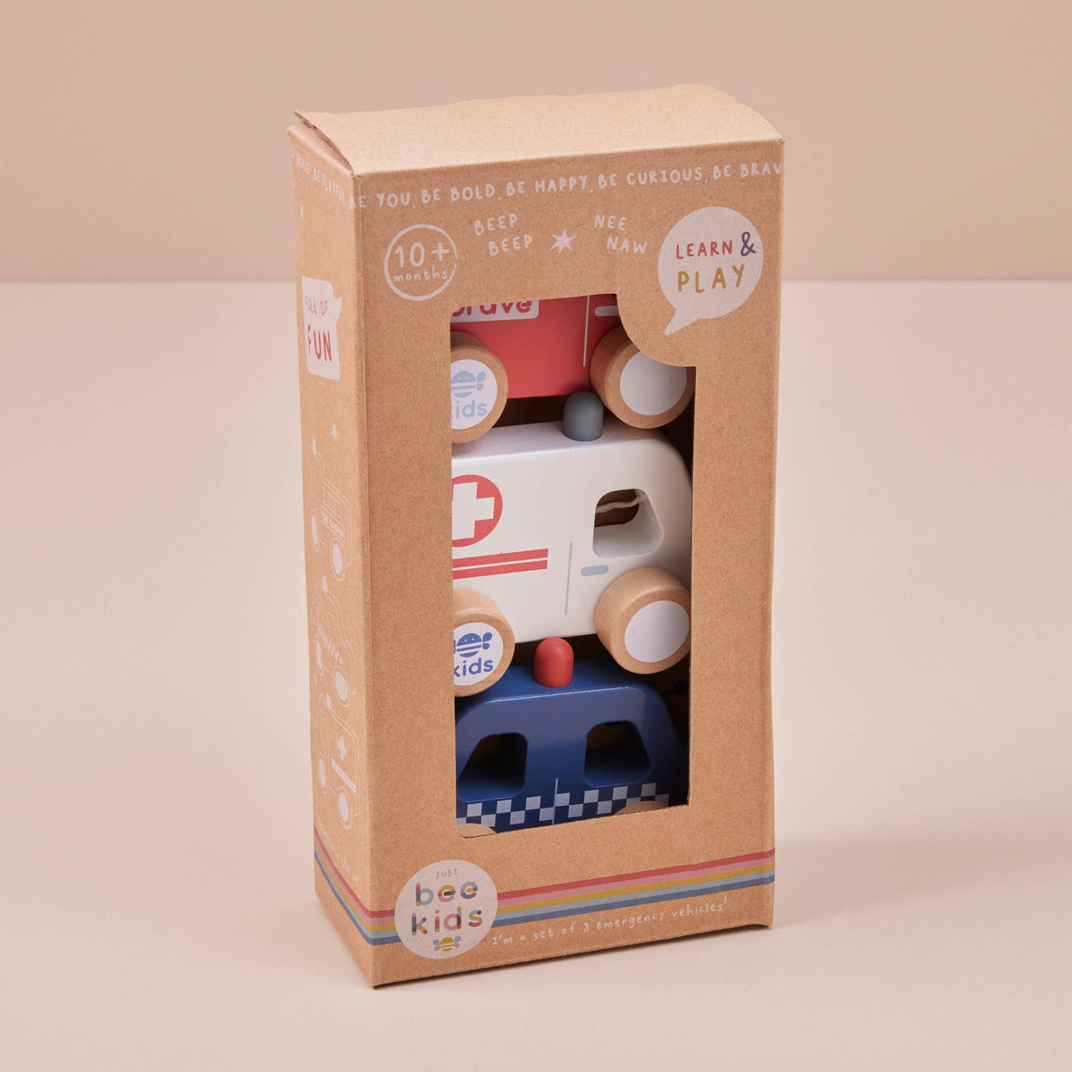 Article Enfant Jouets pour Véhicules D'urgence en Bois