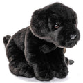 Peluche Chiot Labrador (Noir) - Avec Laisse - 23 cm (Hauteur)