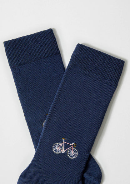 BeBicycle Embroidered Socks