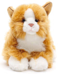 Peluche Chat Brun Couché-rouge