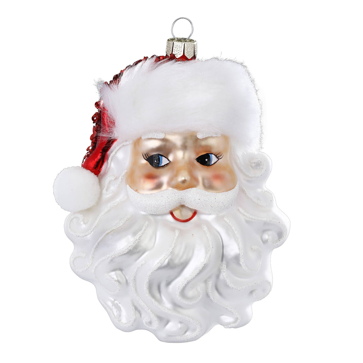 Ornement de Noël Père Noël, en verre, 13,5 cm – Holly & Jolly