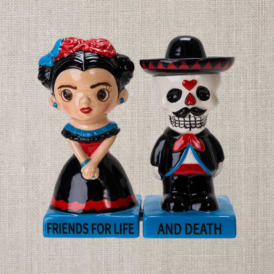 Dia De Los Muertos Ceramic Salt and Pepper Shaker Set