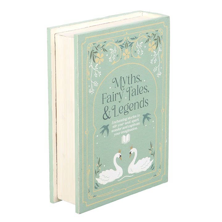 Boîte de rangement en forme de livre vert