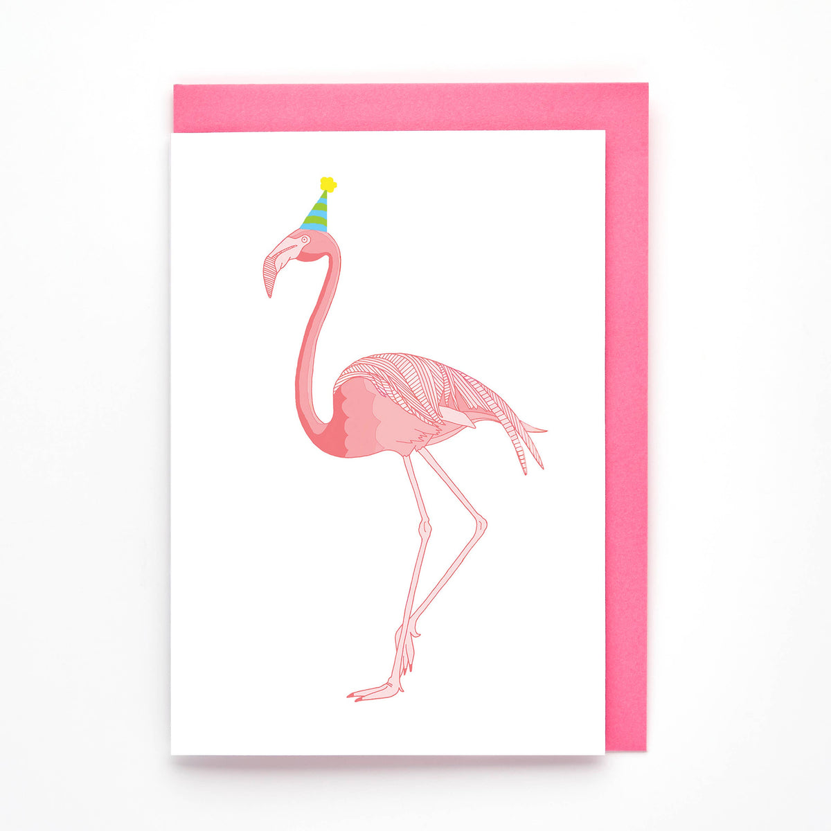 Carte d'Anniversaire Flamant Rose