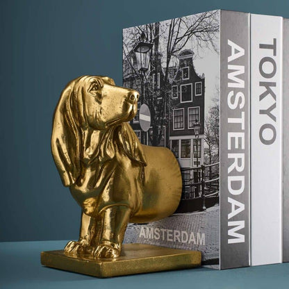 S/2 Serre-livres Teckel, Or 27,5 x 14 x 20 cm