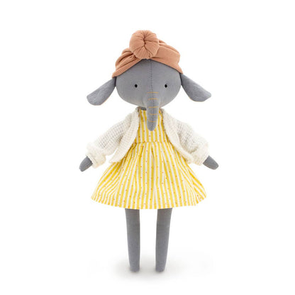 Cotton soft toy Alicia the elephant (30 cm) - 0+