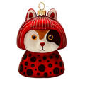 Boule de Noël « KusaMEOW » de Yayoi Kusama – Chat tricolore