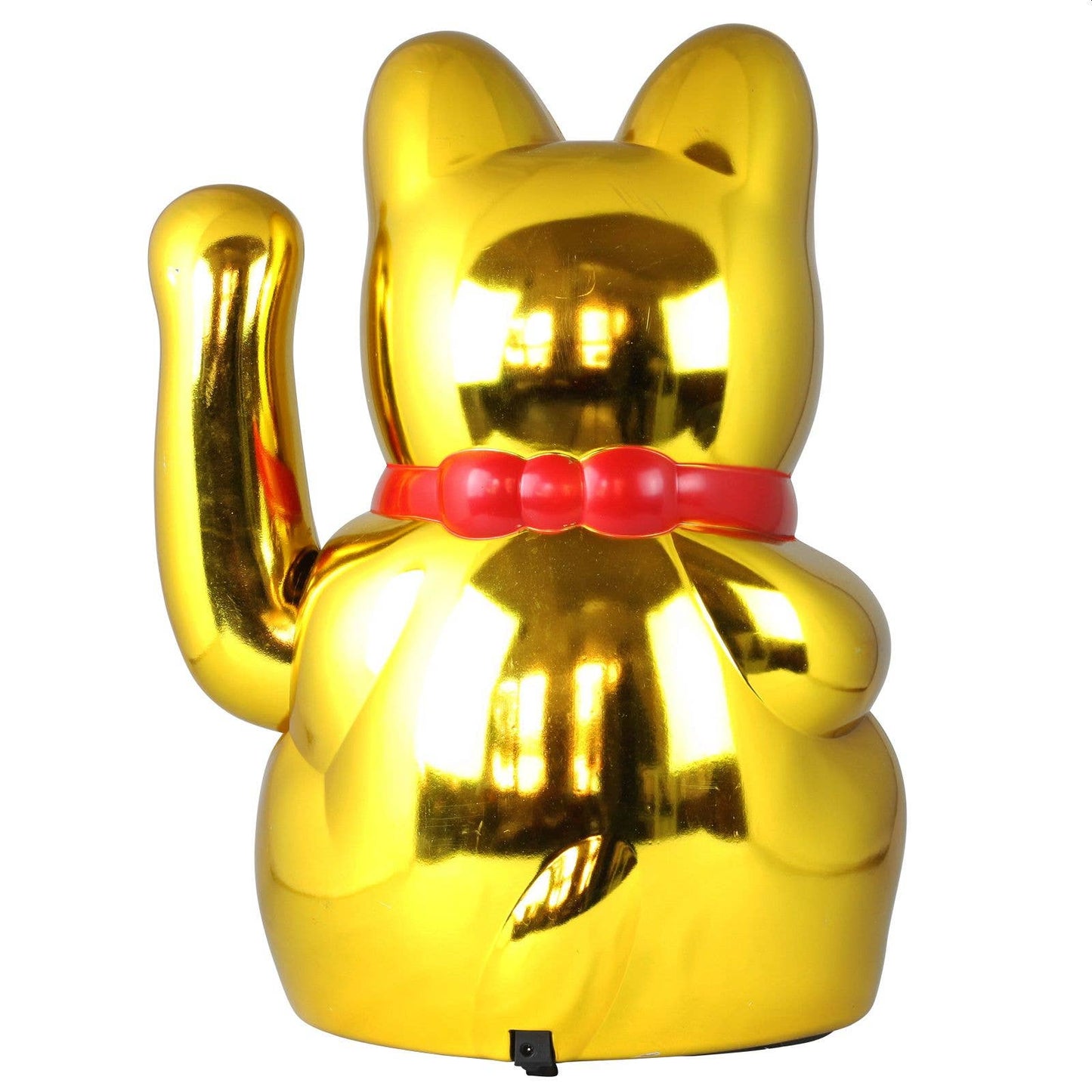 Maneki-neko gelukskat, golvende kat, 40 cm, goud