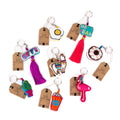 Boho geborduurde sleutelhanger