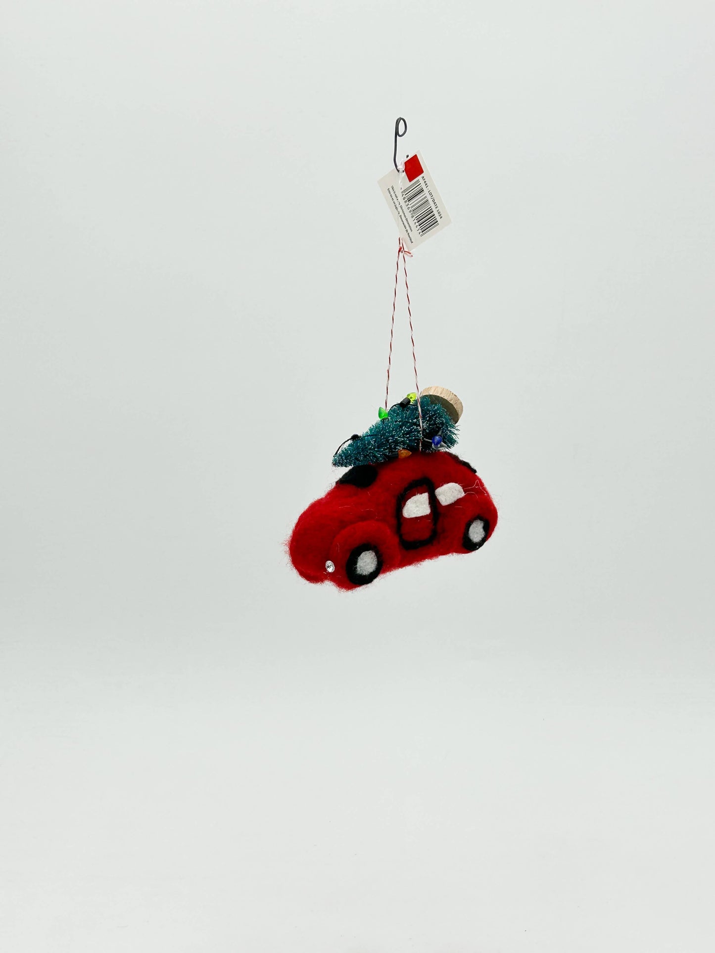 Décoration à suspendre Voiture de Noël en feutre