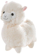 Cremefarbenes stehendes Plüschlama - 18 cm