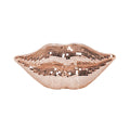 Ornament - Disco Lip - Glas - Roségoud - 29x10x13,5 cm