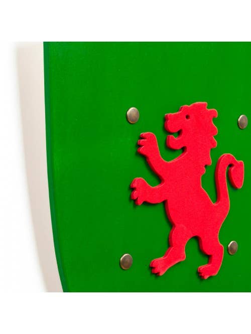 Bouclier Vert Kamelot Lion Rouge L