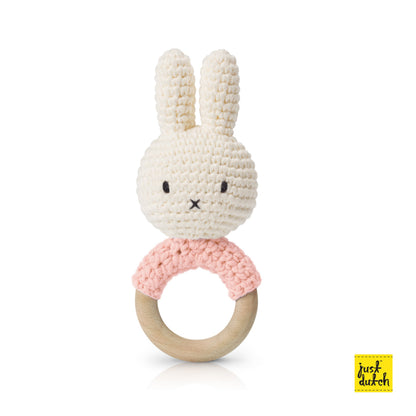 Hochet en Crochet Miffy - Rose pastel