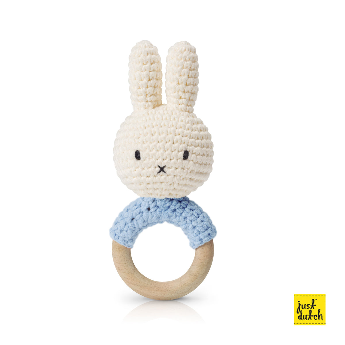 Hochet en Crochet Miffy - Bleu pastel