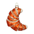 Glazen kerstornament croissant, 10,5 cm