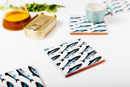 Sous-verres en céramique Sardines