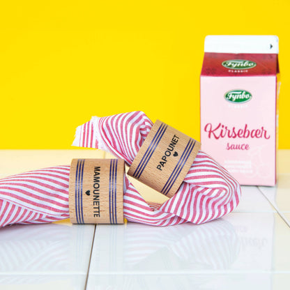 Ronds de serviette en bois – Collection Famille