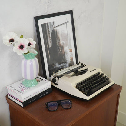 Vaas - Bonbon Toffee Bloemenvaas - Mint/Lila - 9,5x9,5x21cm