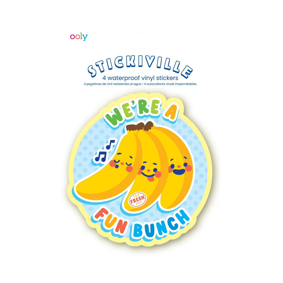 Stickiville Fruit Friends Vinyl Stickers – Set of 4