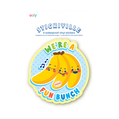 Stickiville Fruit Friends Vinyl Stickers – Set of 4