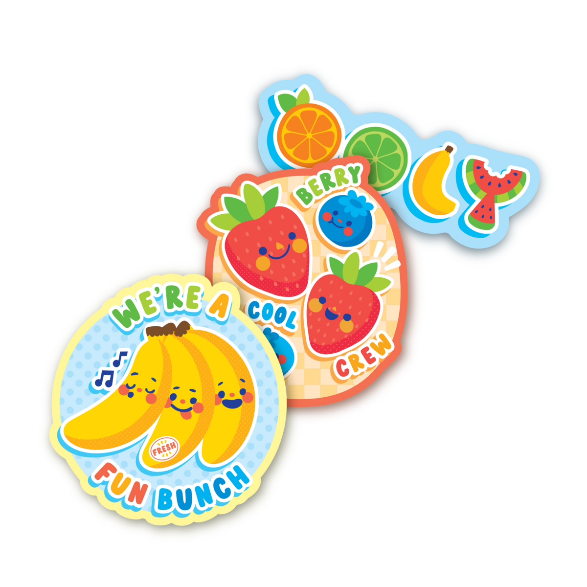 Stickiville Fruit Friends Vinyl Stickers – Set of 4