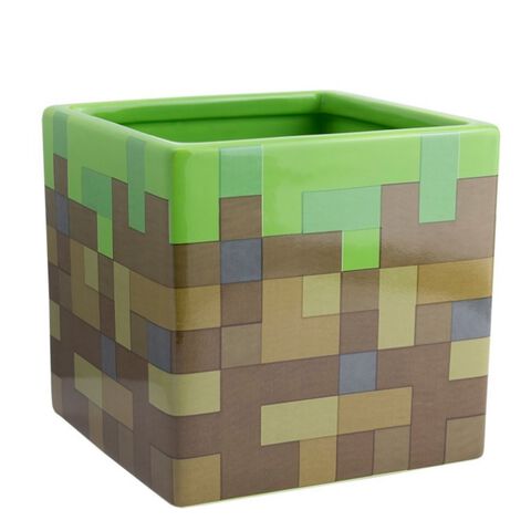 Minecraft Plant & Pen Pot - Grass Block - 13 cm