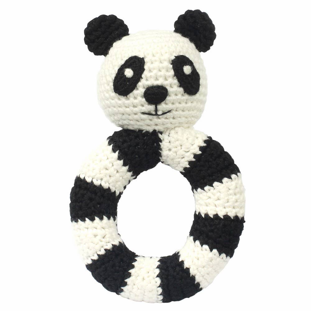 Hochet anneau - Panda noir