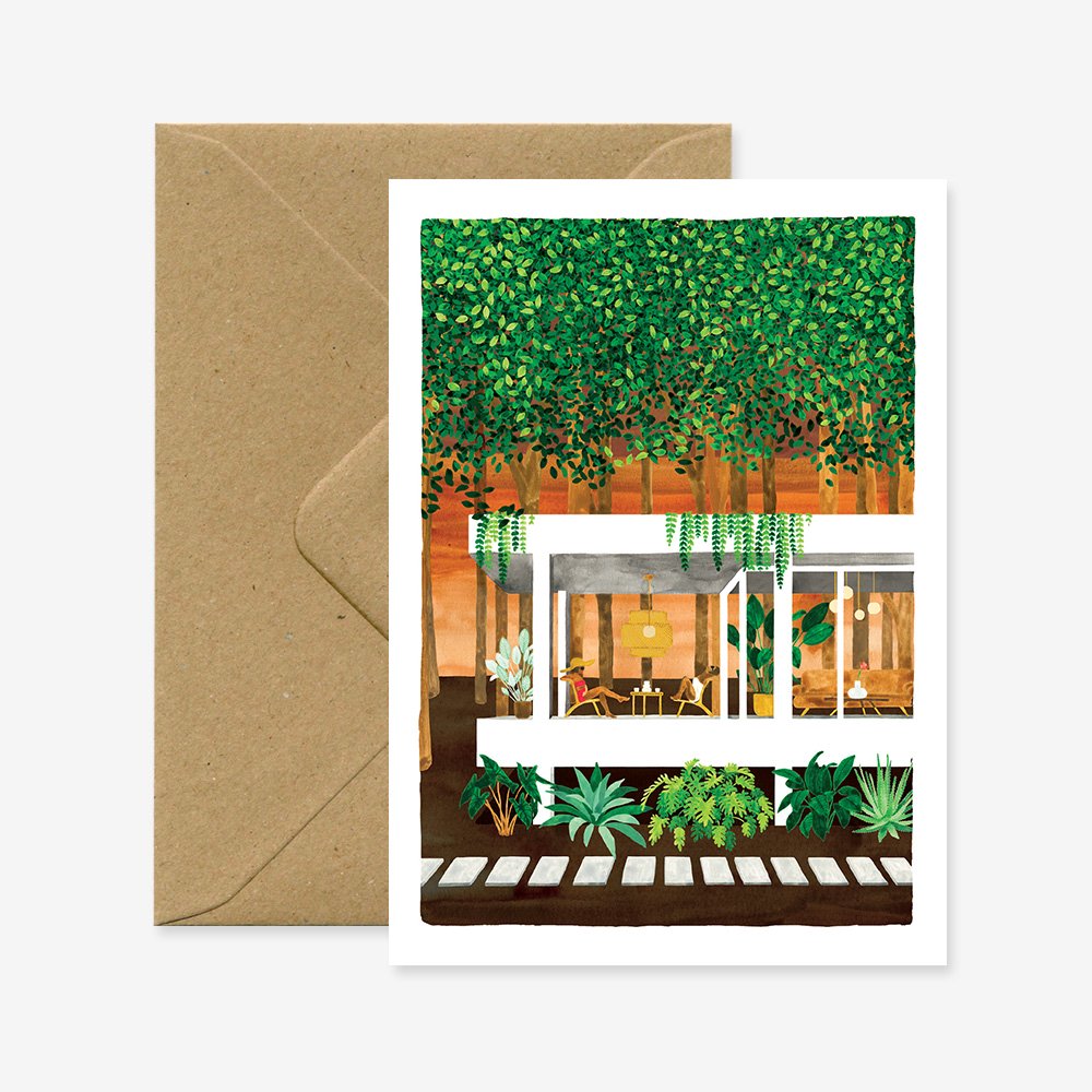 House in the woods - Carte de voeux