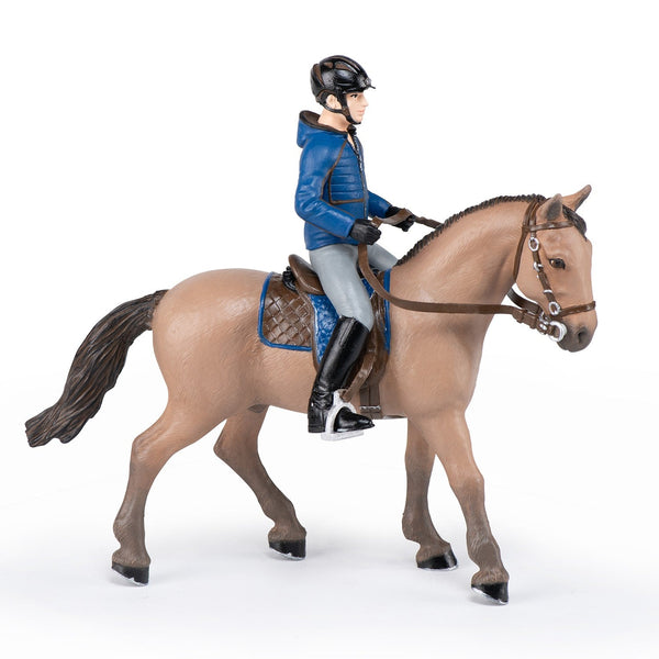 Figurine Cheval de promenade et son cavalier Papo - cheval