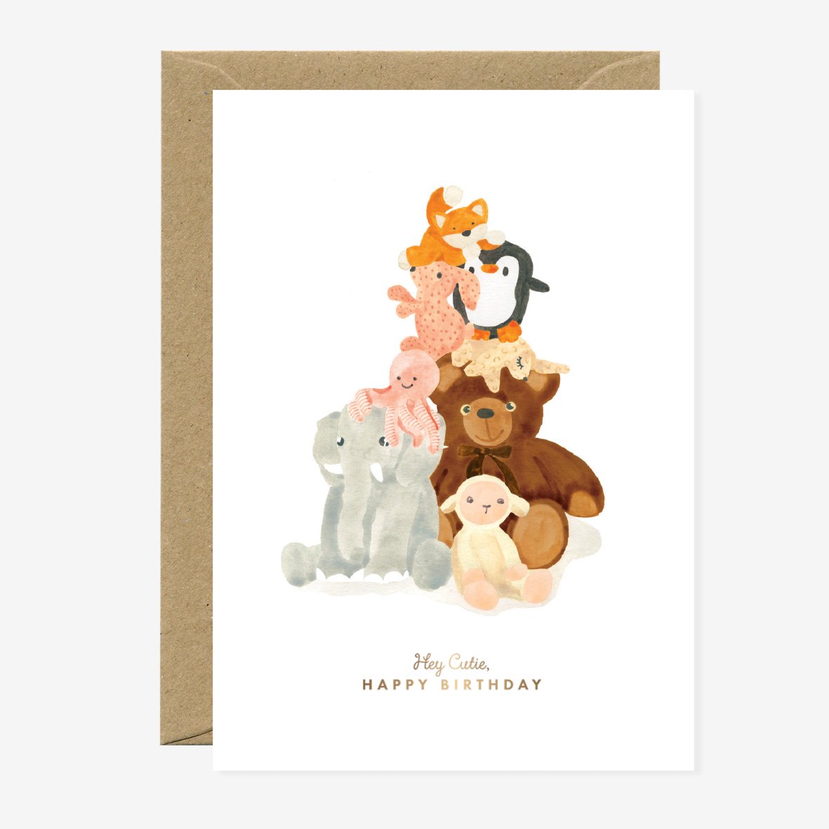 Comforter - Greeting Card - Gold Foil