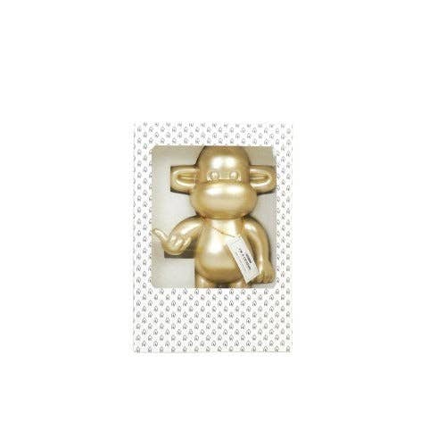 Ornament - Hanging Loose Monkey Figurine 'The Legend' - Polyresin - Gold - 33x21x50cm